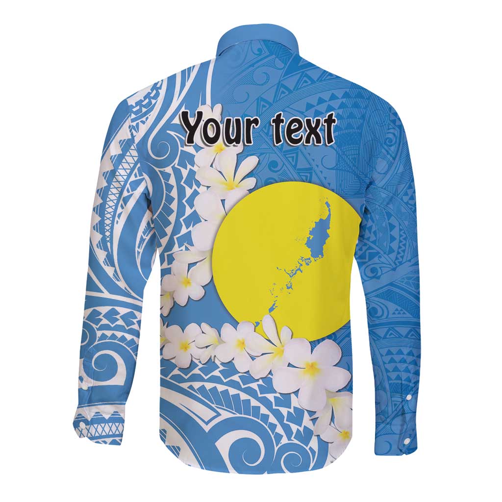 Personalized Palau 1994 Belau Rekid Long Sleeve Button Shirt Polynesian Plumeria Style LT9 - Polynesian Pride