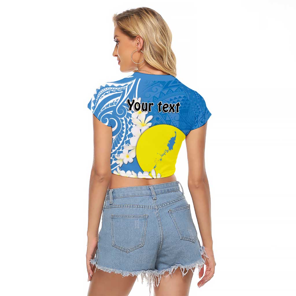 Personalized Palau 1994 Belau Rekid Raglan Cropped T Shirt Polynesian Plumeria Style LT9 - Polynesian Pride
