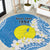 Personalized Palau 1994 Belau Rekid Round Carpet Polynesian Plumeria Style