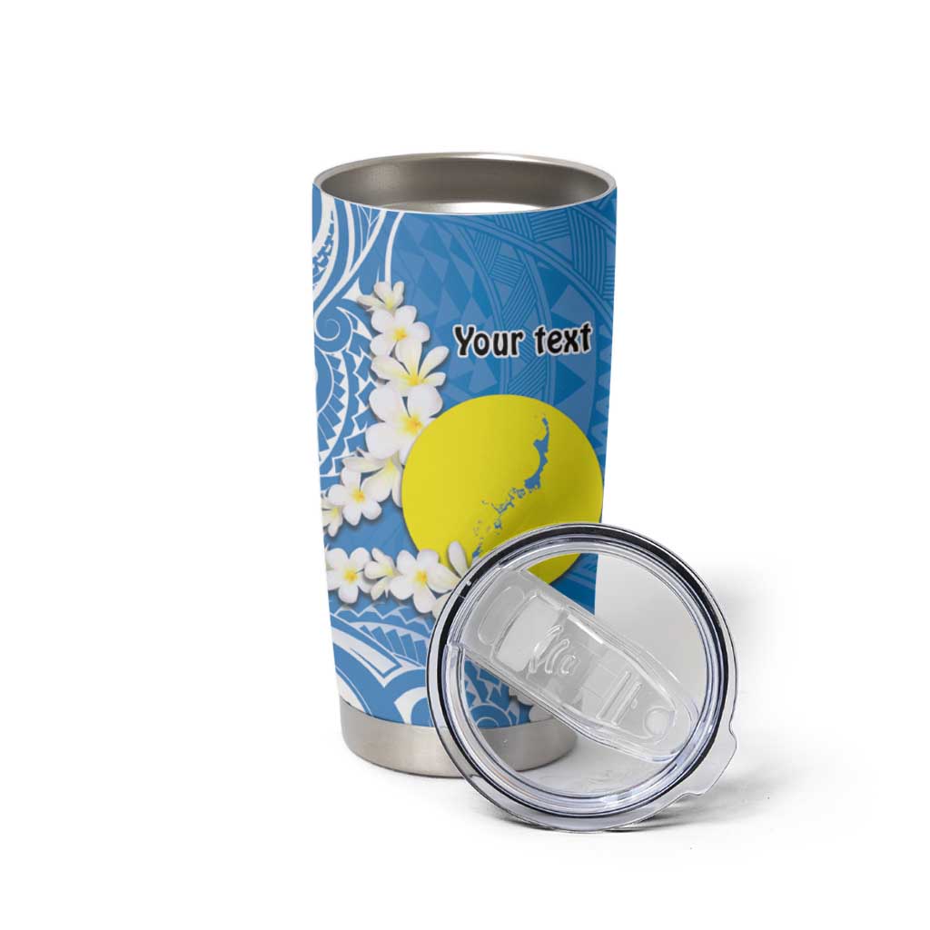 Personalized Palau 1994 Belau Rekid Tumbler Cup Polynesian Plumeria Style LT9 - Polynesian Pride