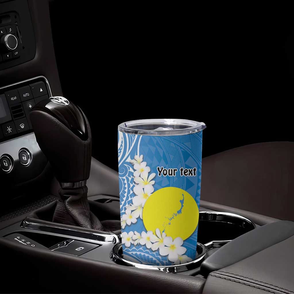 Personalized Palau 1994 Belau Rekid Tumbler Cup Polynesian Plumeria Style LT9 - Polynesian Pride