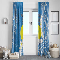 Personalized Palau 1994 Belau Rekid Window Curtain Polynesian Plumeria Style LT9 - Polynesian Pride