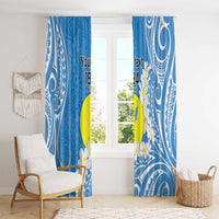 Personalized Palau 1994 Belau Rekid Window Curtain Polynesian Plumeria Style LT9 - Polynesian Pride