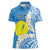 Personalized Palau 1994 Belau Rekid Women Polo Shirt Polynesian Plumeria Style