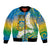 Personalised Tuvalu 1978 Independence Day Bomber Jacket Polynesian Plumeria Style