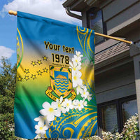 Personalised Tuvalu 1978 Independence Day Garden Flag Polynesian Plumeria Style LT9 - Polynesian Pride