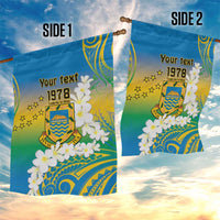 Personalised Tuvalu 1978 Independence Day Garden Flag Polynesian Plumeria Style LT9 - Polynesian Pride