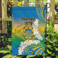 Personalised Tuvalu 1978 Independence Day Garden Flag Polynesian Plumeria Style LT9 Garden Flag Gradient - Polynesian Pride