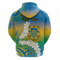 Personalised Tuvalu 1978 Independence Day Hoodie Polynesian Plumeria Style LT9 - Polynesian Pride