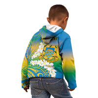 Personalised Tuvalu 1978 Independence Day Kid Hoodie Polynesian Plumeria Style LT9 - Polynesian Pride