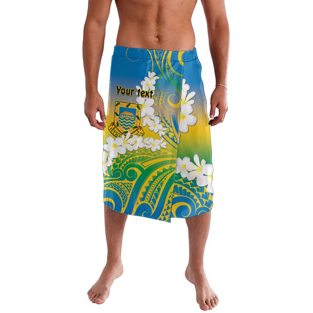 Personalised Tuvalu 1978 Independence Day Lavalava Polynesian Plumeria Style