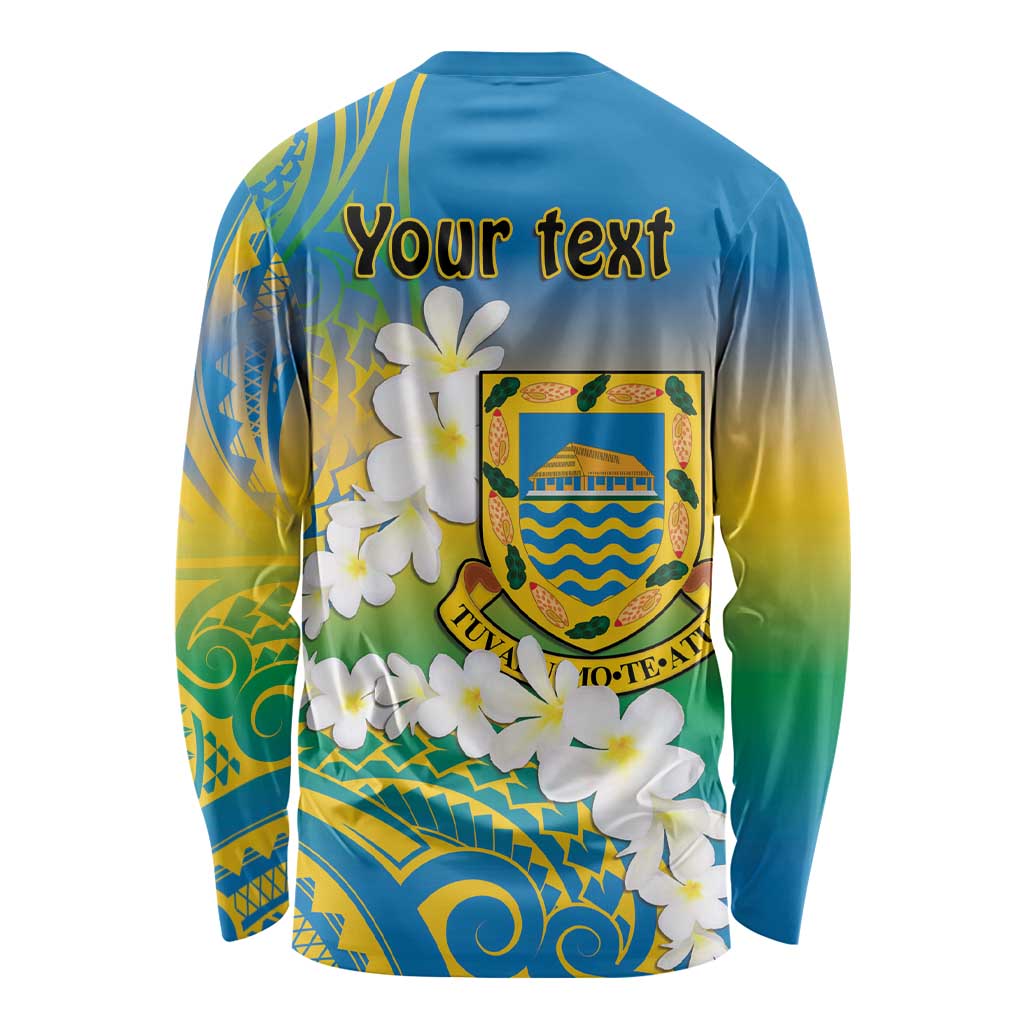 Personalised Tuvalu 1978 Independence Day Long Sleeve Shirt Polynesian Plumeria Style LT9 - Polynesian Pride