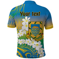 Personalised Tuvalu 1978 Independence Day Polo Shirt Polynesian Plumeria Style LT9 - Polynesian Pride