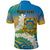 Personalised Tuvalu 1978 Independence Day Polo Shirt Polynesian Plumeria Style