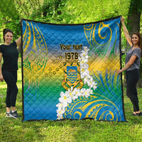 Personalised Tuvalu 1978 Independence Day Quilt Polynesian Plumeria Style LT9 - Polynesian Pride