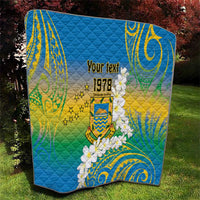 Personalised Tuvalu 1978 Independence Day Quilt Polynesian Plumeria Style LT9 - Polynesian Pride