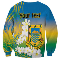 Personalised Tuvalu 1978 Independence Day Sweatshirt Polynesian Plumeria Style LT9 - Polynesian Pride
