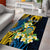 Personalised Tuvalu Beautiful Plumeria Flower Area Rug