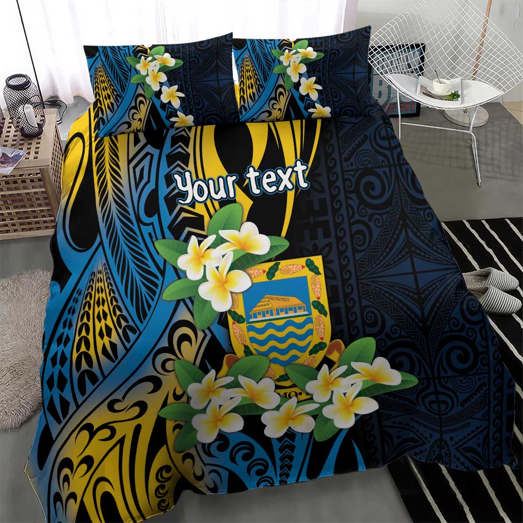 Personalised Tuvalu Beautiful Plumeria Flower Bedding Set LT9 - Polynesian Pride