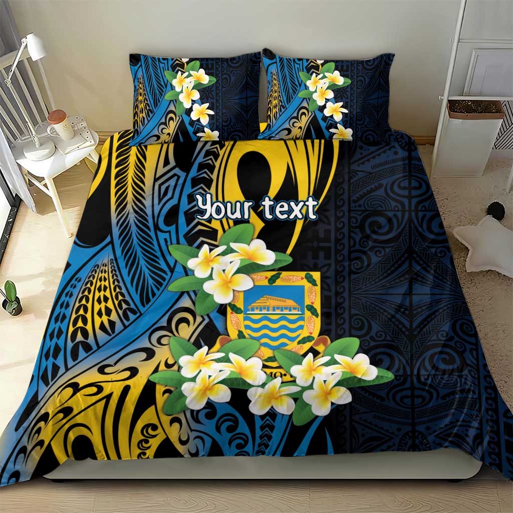 Personalised Tuvalu Beautiful Plumeria Flower Bedding Set LT9 - Polynesian Pride