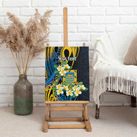 Personalised Tuvalu Beautiful Plumeria Flower Canvas Wall Art LT9 - Polynesian Pride
