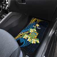 Personalised Tuvalu Beautiful Plumeria Flower Car Mats LT9 - Polynesian Pride