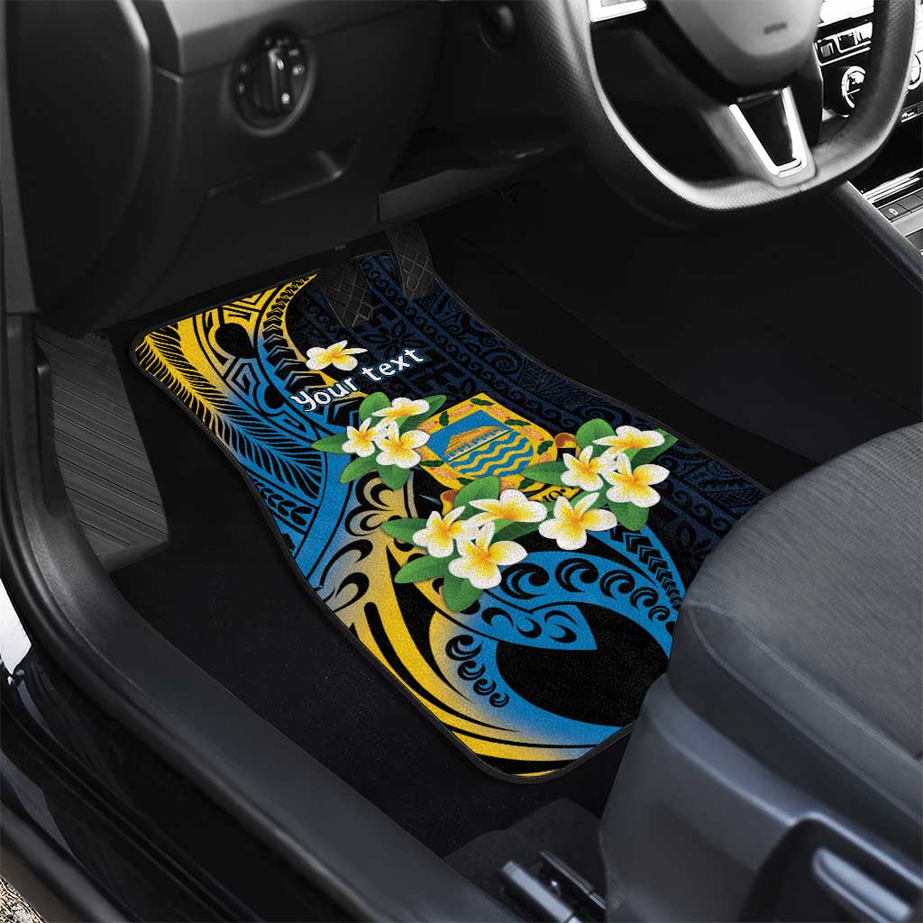 Personalised Tuvalu Beautiful Plumeria Flower Car Mats LT9 - Polynesian Pride