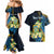 Personalised Tuvalu Beautiful Plumeria Flower Couples Matching Mermaid Dress and Hawaiian Shirt