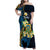 Personalised Tuvalu Beautiful Plumeria Flower Family Matching Off Shoulder Maxi Dress and Hawaiian Shirt