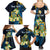 Personalised Tuvalu Beautiful Plumeria Flower Family Matching Summer Maxi Dress and Hawaiian Shirt