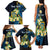 Personalised Tuvalu Beautiful Plumeria Flower Family Matching Tank Maxi Dress and Hawaiian Shirt