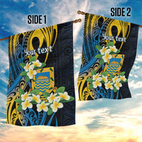 Personalised Tuvalu Beautiful Plumeria Flower Garden Flag LT9 - Polynesian Pride