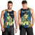 Personalised Tuvalu Beautiful Plumeria Flower Men Tank Top