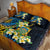 Personalised Tuvalu Beautiful Plumeria Flower Quilt Bed Set