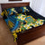 Personalised Tuvalu Beautiful Plumeria Flower Quilt Bed Set