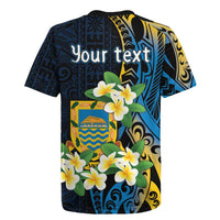 Personalised Tuvalu Beautiful Plumeria Flower Rugby Jersey LT9 - Polynesian Pride