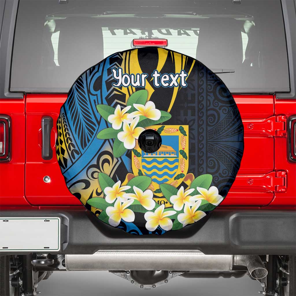 Personalised Tuvalu Beautiful Plumeria Flower Spare Tire Cover LT9 - Polynesian Pride