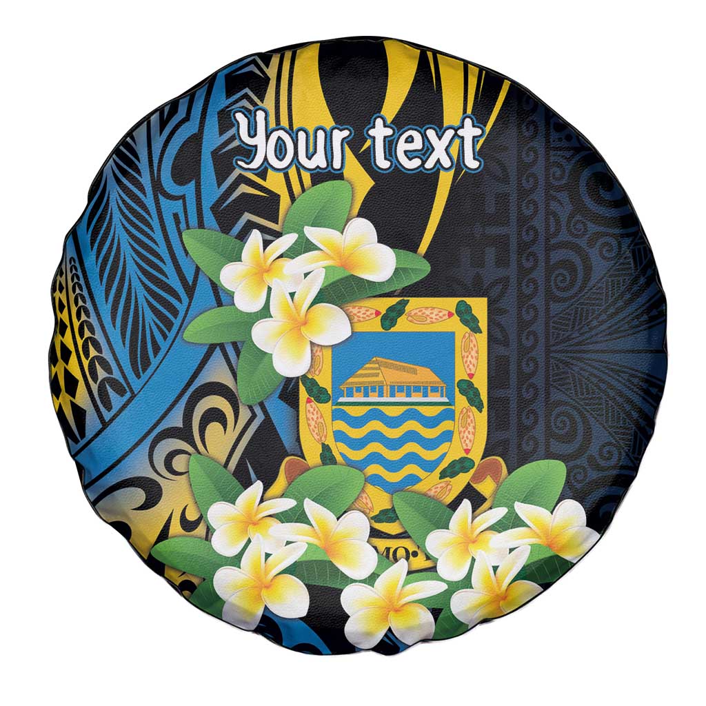 Personalised Tuvalu Beautiful Plumeria Flower Spare Tire Cover LT9 - Polynesian Pride
