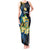 Personalised Tuvalu Beautiful Plumeria Flower Tank Maxi Dress