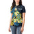 Personalised Tuvalu Beautiful Plumeria Flower Women Polo Shirt