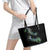 New Zealand Leather Tote Bag Aotearoa Silver Fern Mixed Papua Shell Green Vibe LT9 - Polynesian Pride