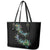 New Zealand Leather Tote Bag Aotearoa Silver Fern Mixed Papua Shell Green Vibe LT9 - Polynesian Pride