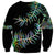 New Zealand Sweatshirt Aotearoa Silver Fern Mixed Papua Shell Green Vibe LT9 - Polynesian Pride