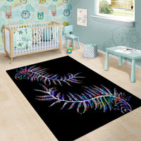 New Zealand Area Rug Aotearoa Silver Fern Mixed Papua Shell Purple Vibe LT9 - Polynesian Pride