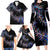 New Zealand Family Matching Long Sleeve Bodycon Dress and Hawaiian Shirt Aotearoa Silver Fern Mixed Papua Shell Purple Vibe LT9 - Polynesian Pride