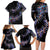 New Zealand Family Matching Long Sleeve Bodycon Dress and Hawaiian Shirt Aotearoa Silver Fern Mixed Papua Shell Purple Vibe LT9 - Polynesian Pride