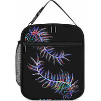 New Zealand Lunch Bag Aotearoa Silver Fern Mixed Papua Shell Purple Vibe LT9 10.2 × 8.3 × 4.3 inch Purple - Polynesian Pride