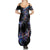 New Zealand Summer Maxi Dress Aotearoa Silver Fern Mixed Papua Shell Purple Vibe LT9 - Polynesian Pride