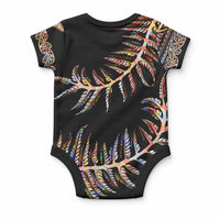 New Zealand Baby Onesie Aotearoa Silver Fern Mixed Papua Shell Red Vibe LT9 - Polynesian Pride