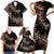 New Zealand Family Matching Short Sleeve Bodycon Dress and Hawaiian Shirt Aotearoa Silver Fern Mixed Papua Shell Red Vibe LT9 - Polynesian Pride